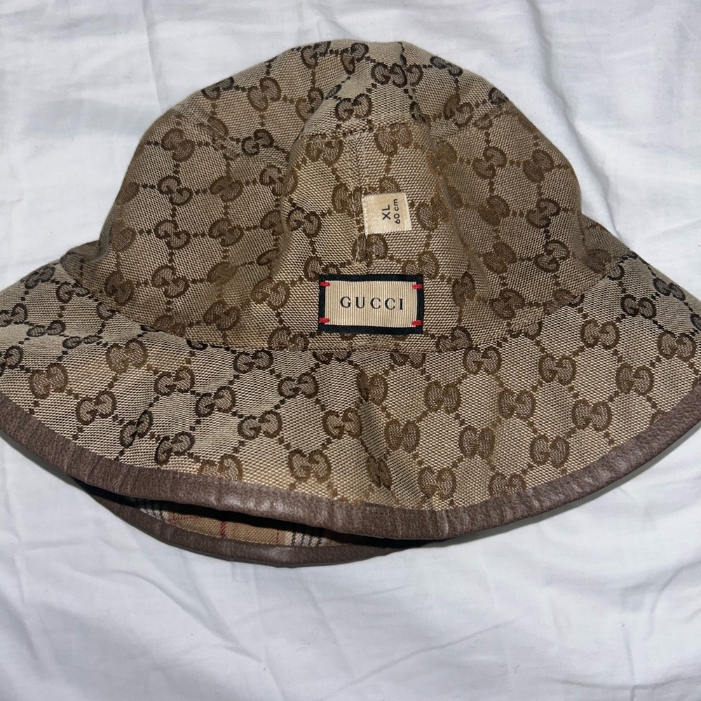 Gucci Brown Monogram Bucket Hat